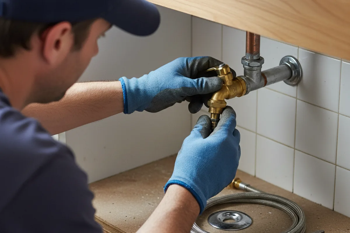 Shutoff valve and fitting work during Well Pump Repair in Albion
